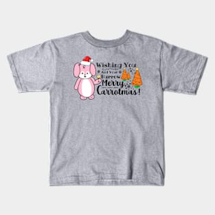 Wishing You And Your Burrow Merry Carrotmas Kids T-Shirt